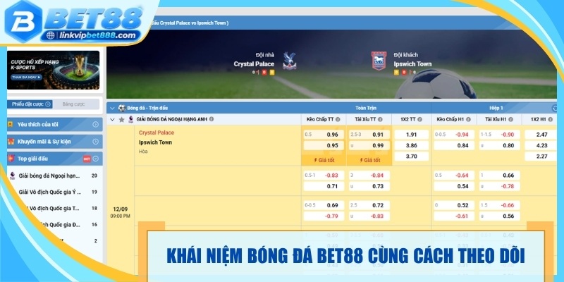 Khái niệm bóng đá Bet88 cùng cách theo dõi trận đấu