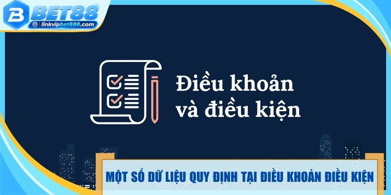 Một số dữ liệu quy định tại điều khoản điều kiện
