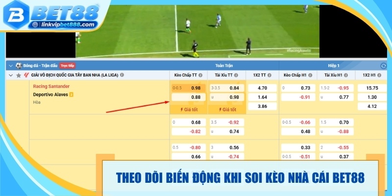 Theo dõi biến động khi soi kèo nhà cái BET88